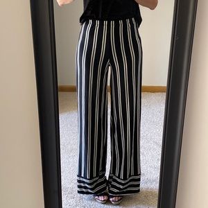 Wide Leg Striped Pants